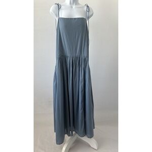 NWT! Oversized ASOS Sz: 8 Blue Tissue Maxi Dress Travel Beach Vacation (b60)